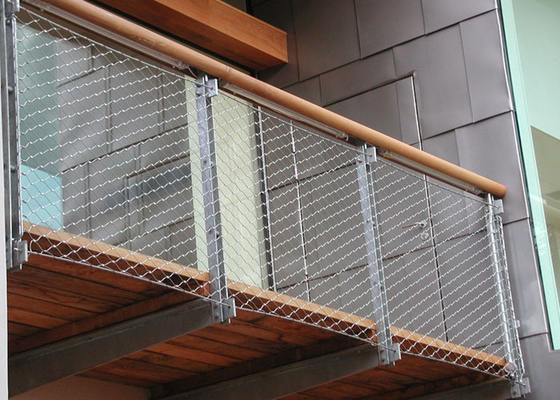 Patio Protection Net 1.2mm Stainless Steel Wire Rope Mesh Sus 304 Anti corrosion