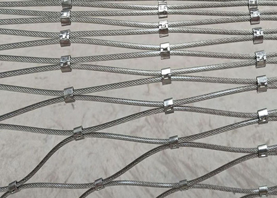 SUS304  Balustrade Cable Mesh Stainless Steel Rope Netting 2.0mm Anti Corrosion