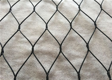 Stainless Steel Black Oxide Wire Rope , X Tend Ferruled / Knotted Cable Mesh Netting