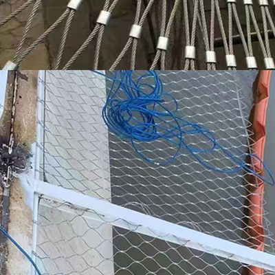 Zoo Animals Cage Aviary Mesh Flexible Stainless Steel Wire Rope Mesh Net