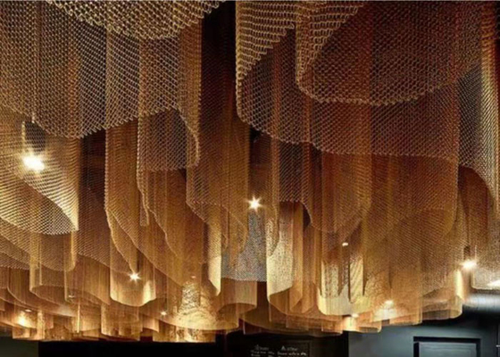 Room Dividers Metal Coil Drapery 1.2 Mm Wire 5*5 Mm Hole