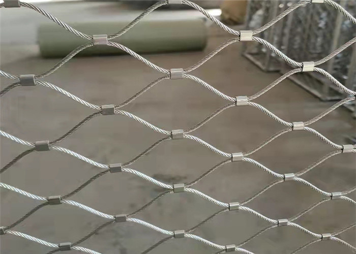 Zoo Wire Rope Mesh 316 Stainless Steel Flexible Enclosure For Animal