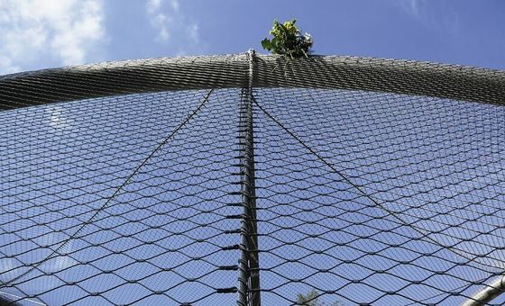 توری ایمنی استیل ضد زنگ سیم 2.0 میلی‌متری سوراخ 60x60 میلی‌متری حفاظت از سقوط