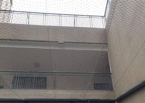 شبکه وب توری مش طناب فولادی ضد زنگ انعطاف پذیر Inox با شبکه فرول 2.0 میلی متری سیم 50 * 50 میلی متر سوراخ