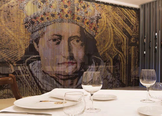 پرده زنجیری آلومینیومی 2 میلیمتری، نقرهای، طلایی، قرمز، مشکی