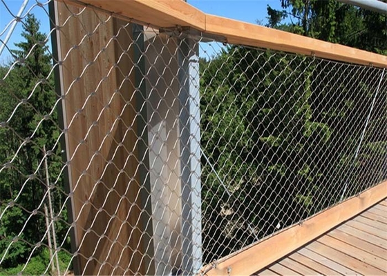 جلوگیری از سقوط Sus304 طناب سیمی حصار مش توری 2.0 میلی متری ضد خوردگی