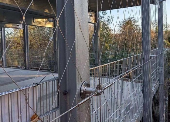 نرده مش طناب توری کابل فولادی ضد زنگ انعطاف پذیر برای ساختمان