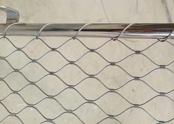 مش کابل طناب SS304 با قاب سفارشی برای دیوار مرزی