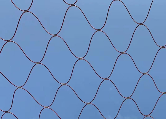 نرده مش کابلی Pvc 304 ضد زنگ شبکه سیمی معماری غیر زنگ زده