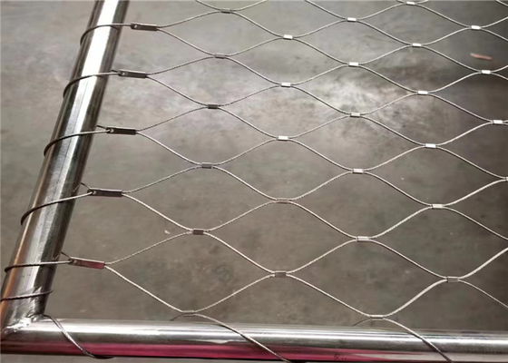 انعطاف پذیر Inox 316L مش سیم طناب فولادی ضد زنگ به شکل Rhombus شکل