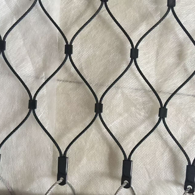 X-Type Infill Rope Mesh Balustrade حفاظت از شبکه های سیاه اکسید