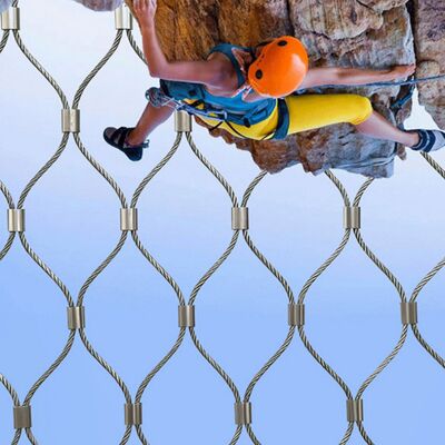 شبکه محافظ نرده با مش فولادی ضد زنگ و پرکننده نوع X برای نرده و ریل