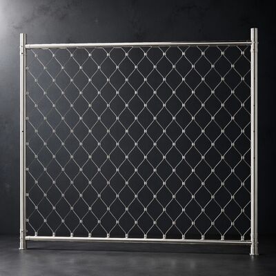 نرده پرکننده کابل 80x80 میلی متر مش طناب فرول برای راه پله
