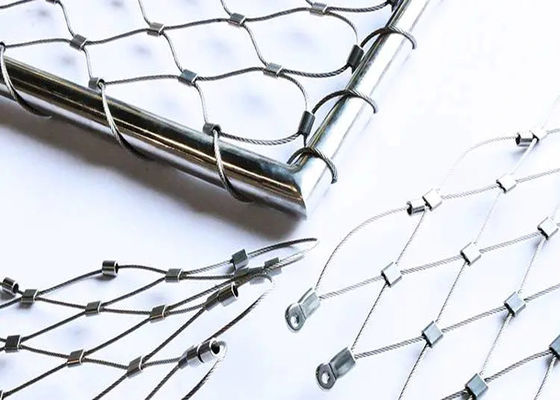 قوي پايدار 316 فولاد ضد زنگ سيم طناب شبكه برای دام بسته