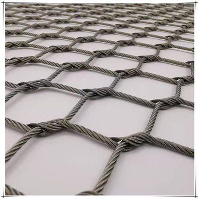 کابل مشبک گره دار طناب دار از جنس استنلس استیل 50 میلی متری انعطاف پذیر نوع X برای باغ وحش