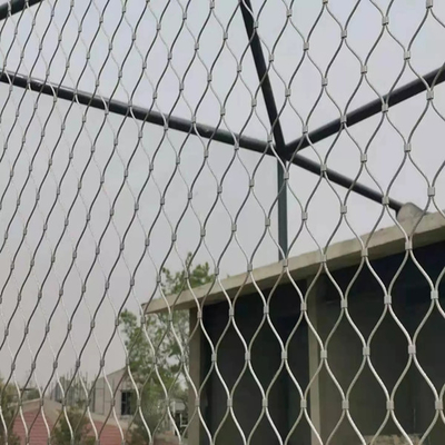Ss 316 Bridge Architectural Wire Mesh , Wire Rope Mesh Net