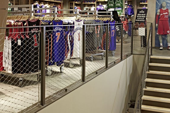 مش طناب 2.0 میلی متری سیم پیچ 60*60 میلی متری پلکان پلکان فولادی ضد زنگ