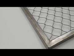 شبکه وب شبکه معماری رومبوس توری مش طناب فرول فولادی ضد زنگ انعطاف پذیر